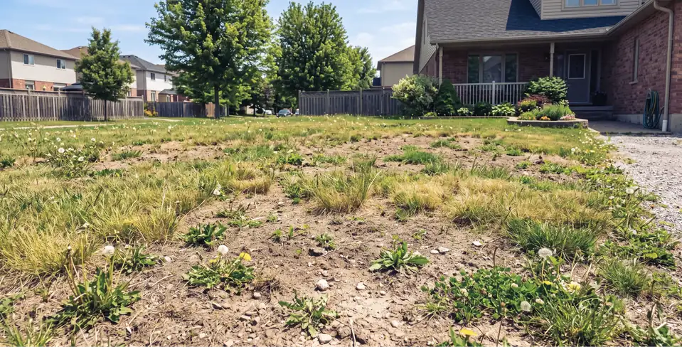 Uneven, Patchy Lawn